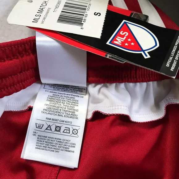 Adidas NWT Red Performance Official MLS Shorts Men S - Picture 7 of 8